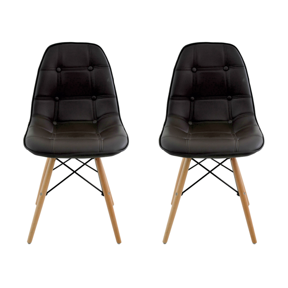 Conjunto de 2 Cadeiras Eiffel Marrom