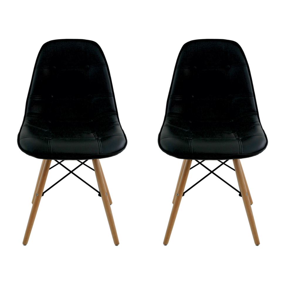 Conjunto de 2 Cadeiras Eiffel Preto