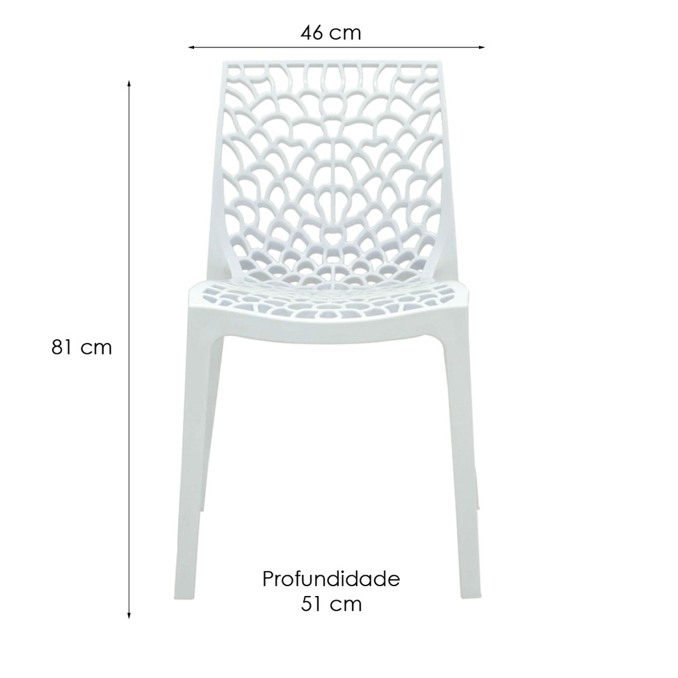 Conjunto de 2 Cadeiras Gruv Branca
