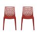 Conjunto de 2 Cadeiras Gruv Vermelha