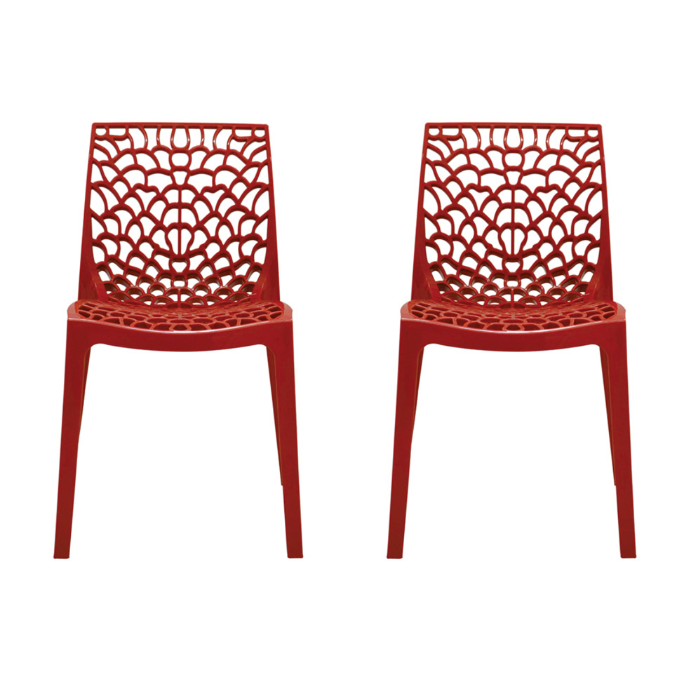 Conjunto de 2 Cadeiras Gruv Vermelha