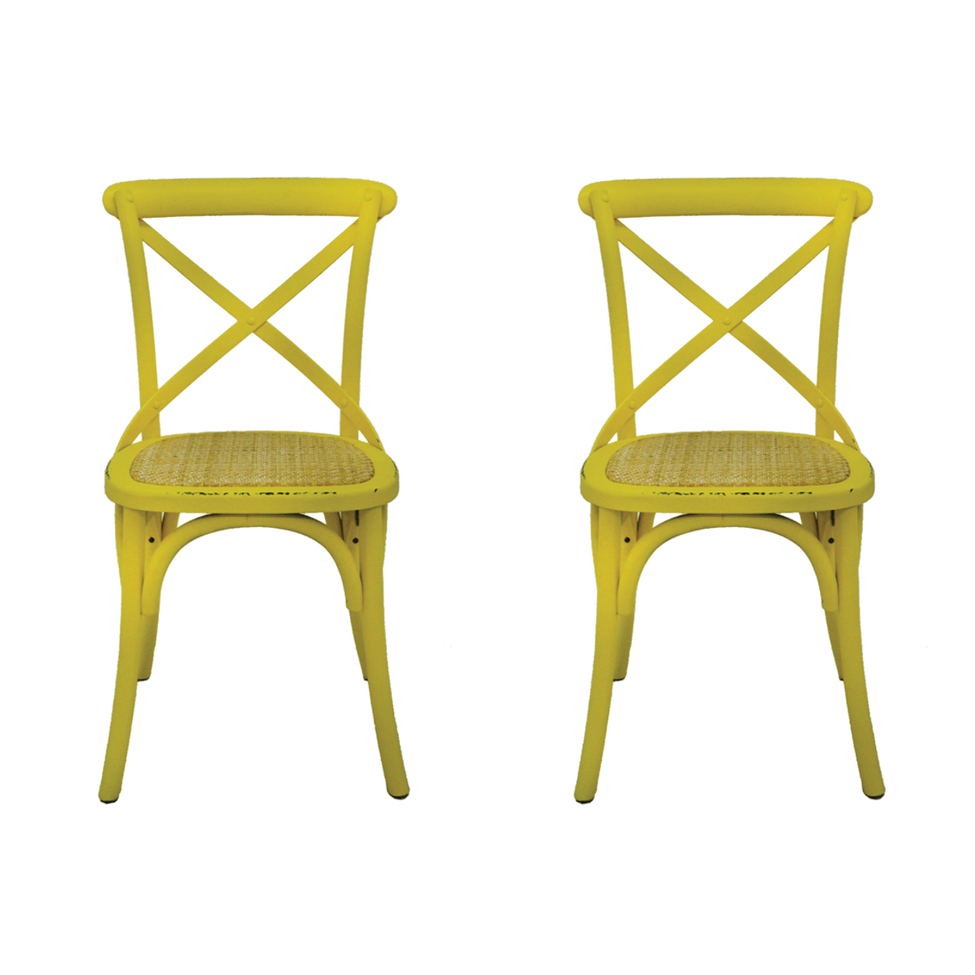 Conjunto de 2 Cadeiras Katrina Amarela