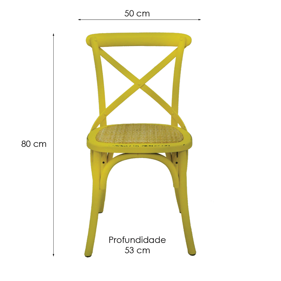 Conjunto de 2 Cadeiras Katrina Amarela