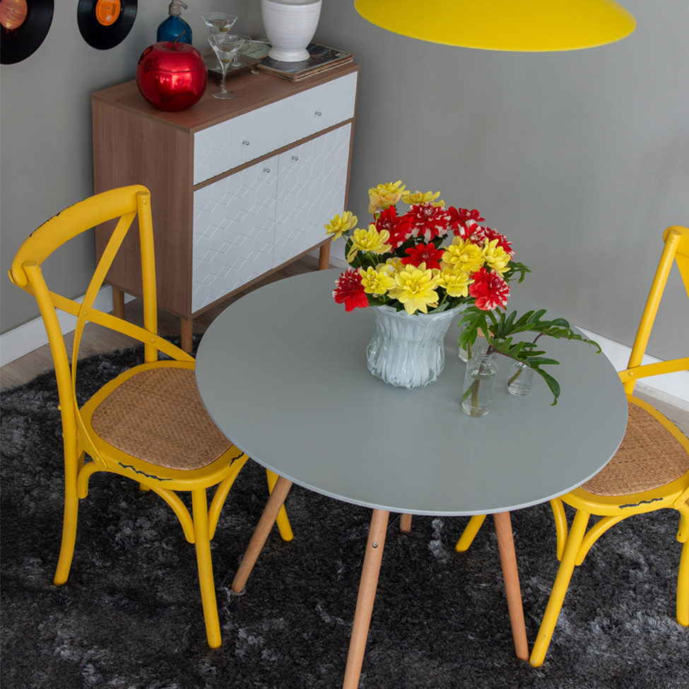 Conjunto de 2 Cadeiras Katrina Amarela