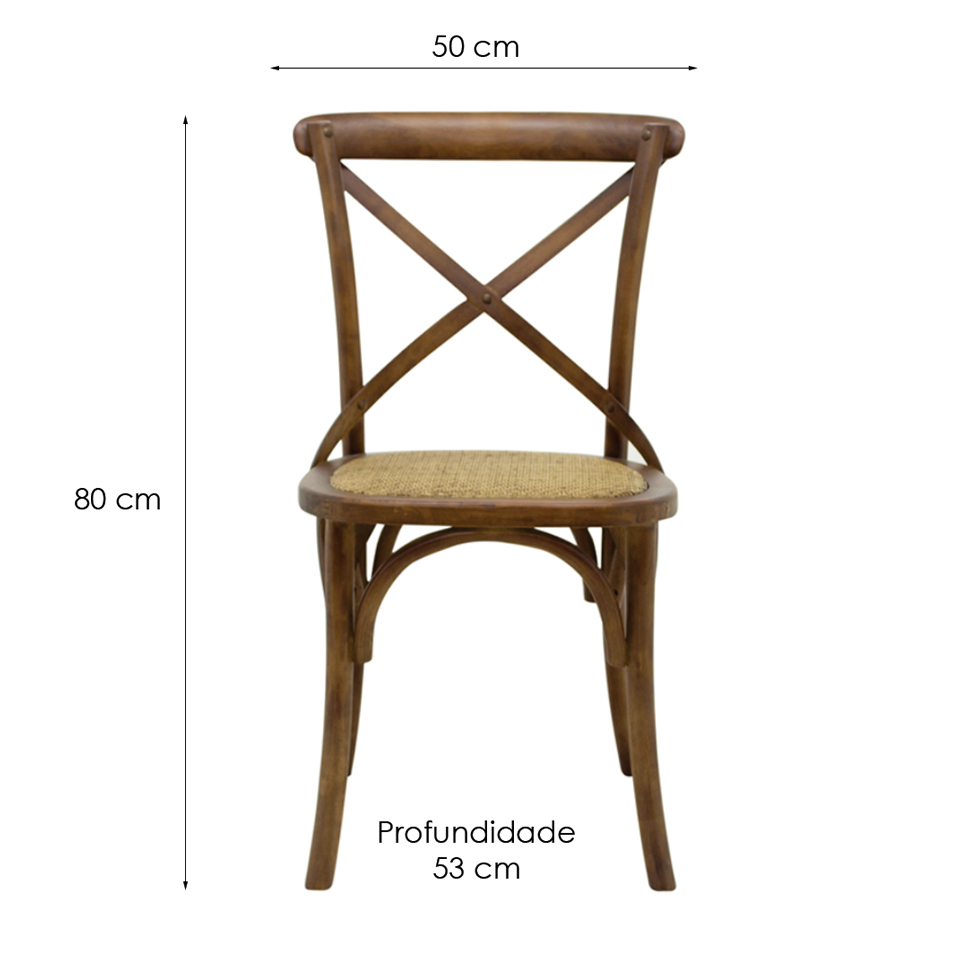 Conjunto de 2 Cadeiras Katrina Marrom Escuro