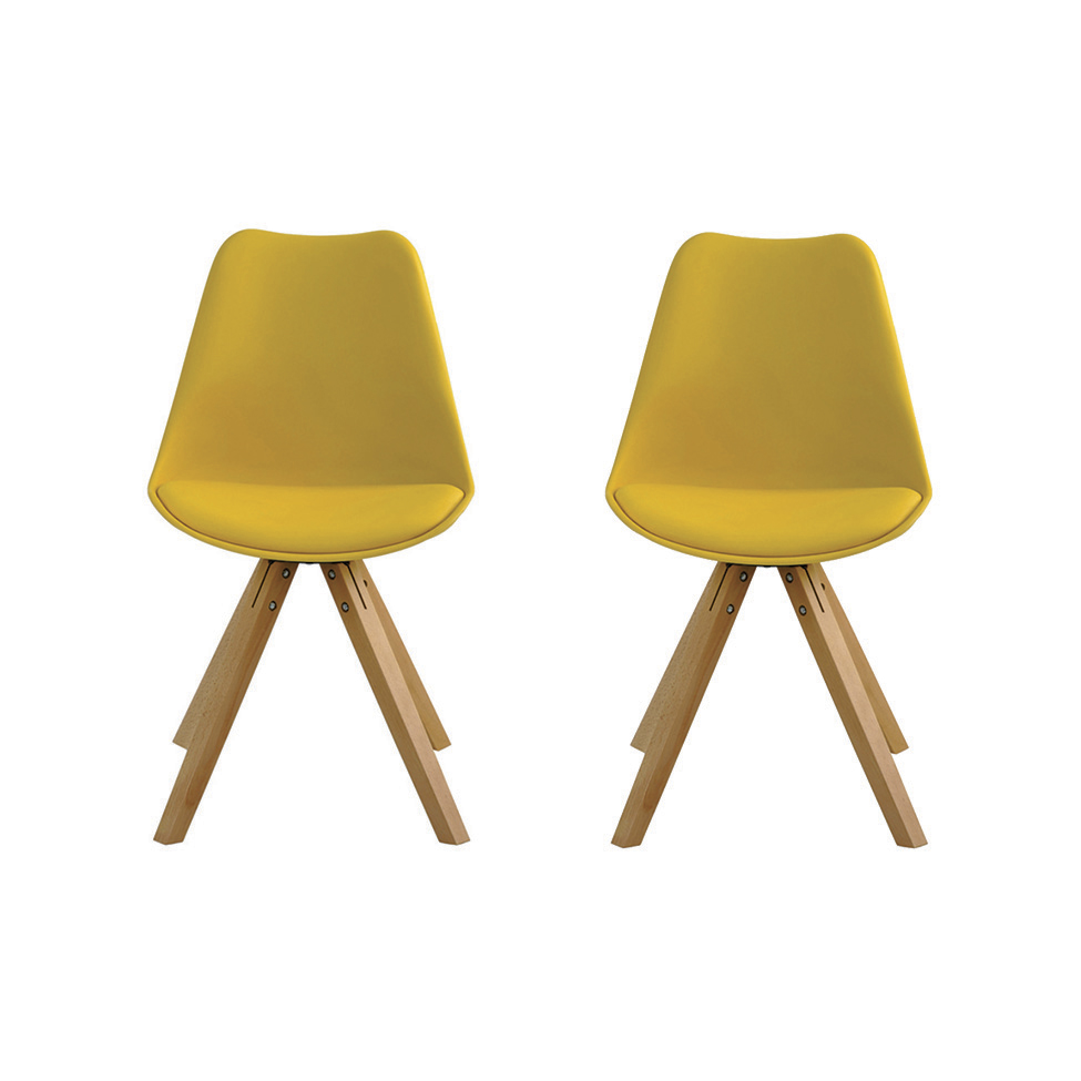 Conjunto de 2 Cadeiras Ligia Amarela