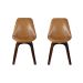Conjunto de 2 Cadeiras Lis Marrom