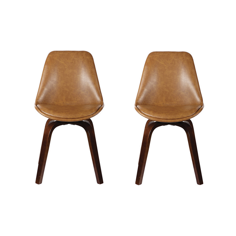 Conjunto de 2 Cadeiras Lis Marrom