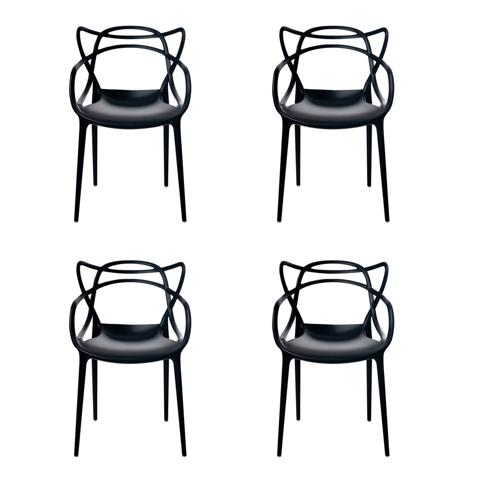 Conjunto de 4 Cadeiras Allegra Preto