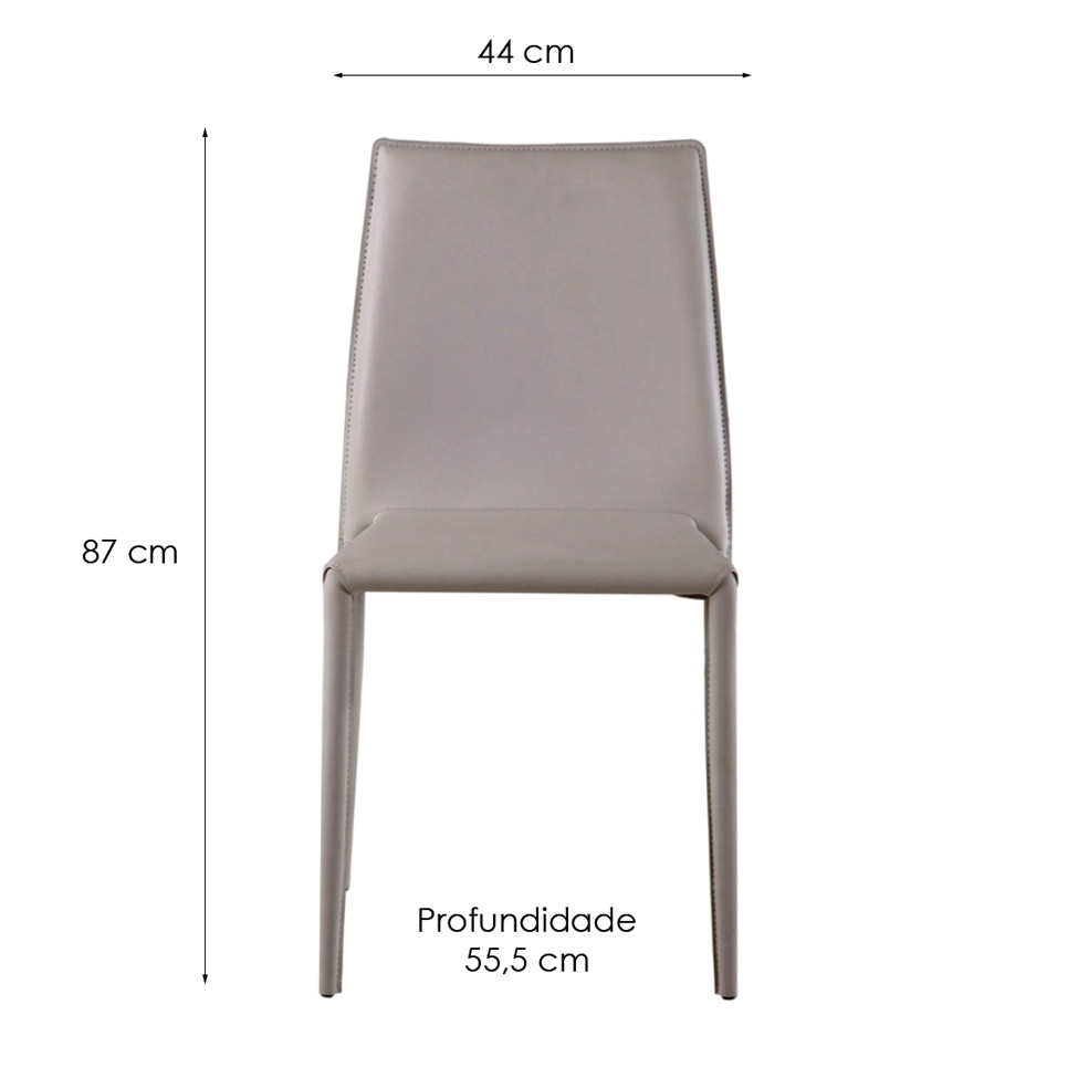 Conjunto de 4 Cadeiras Amanda Nude