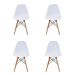 Conjunto de 4 Cadeiras Eiffel Branca