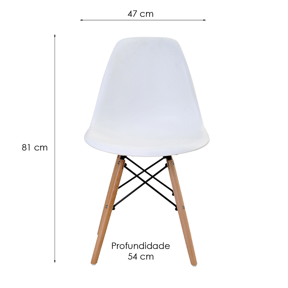 Conjunto de 4 Cadeiras Eiffel Branca