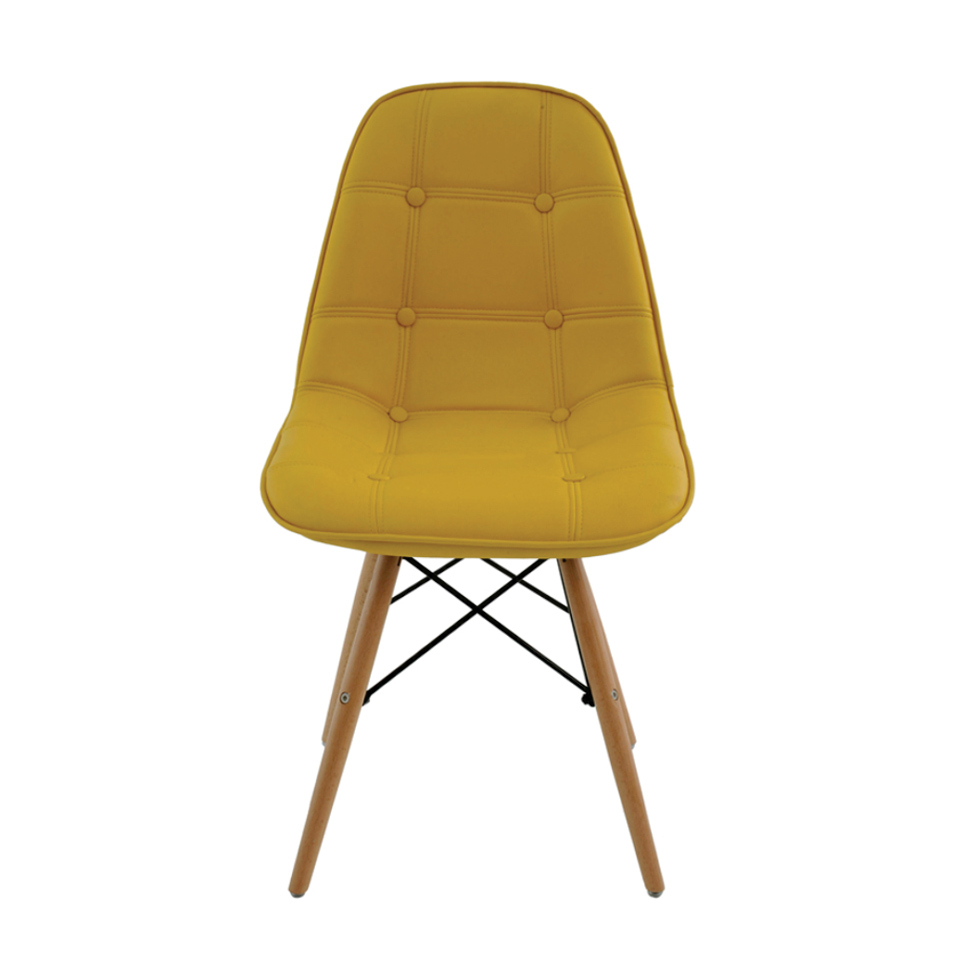 Conjunto de 4 Cadeiras Eiffel Estofada Amarela