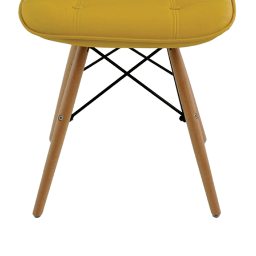Conjunto de 4 Cadeiras Eiffel Estofada Amarela