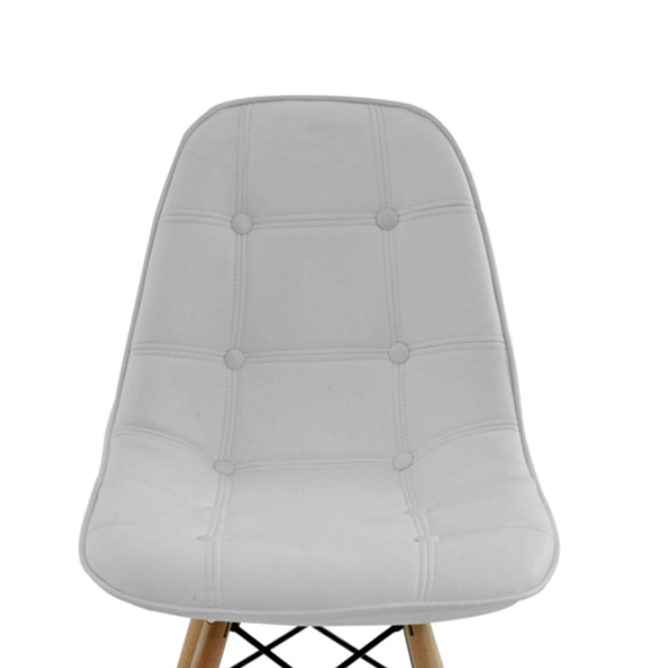 Conjunto de 4 Cadeiras Eiffel Estofada Branca