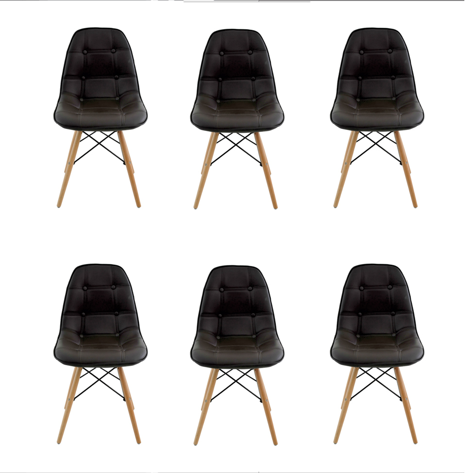 Conjunto de 4 Cadeiras Eiffel Marrom