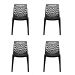 Conjunto de 4 Cadeiras Gruv Preta
