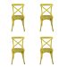 Conjunto de 4 Cadeiras Katrina Amarela