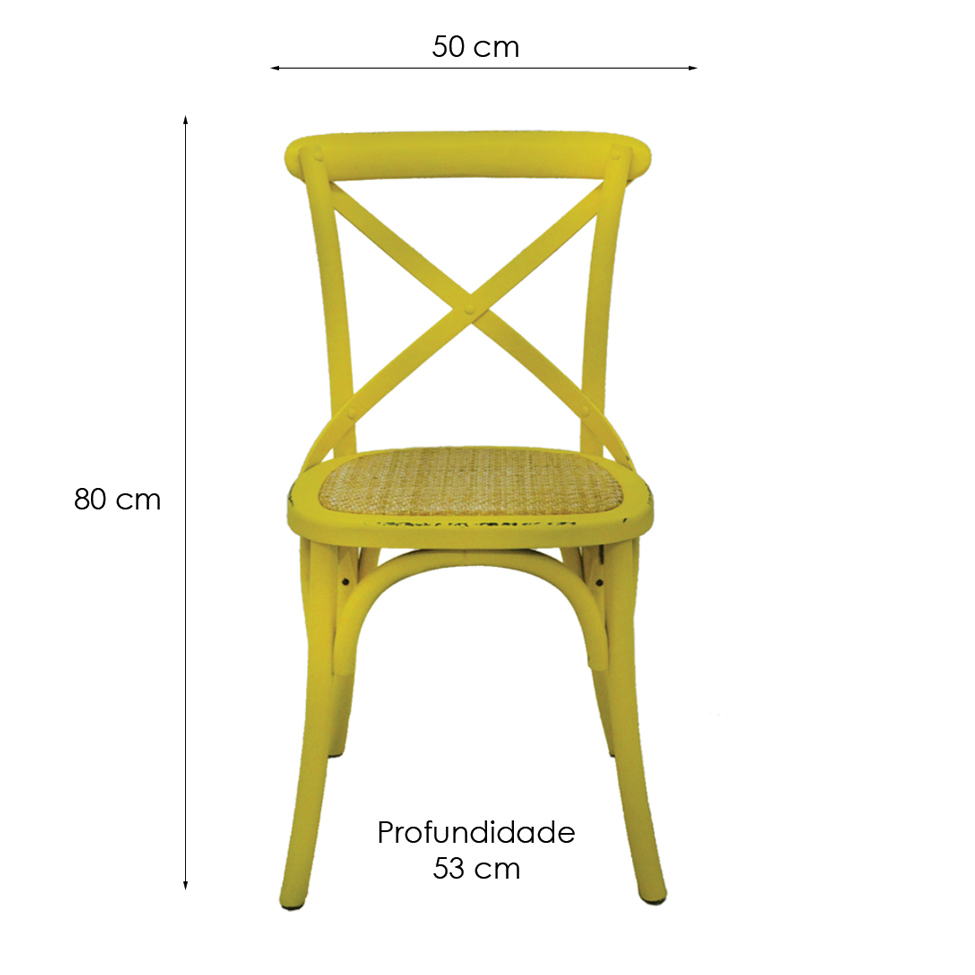 Conjunto de 4 Cadeiras Katrina Amarela