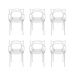 Conjunto de 6 Cadeiras Allegra Incolor