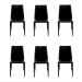 Conjunto de 6 Cadeiras Amanda I Preta