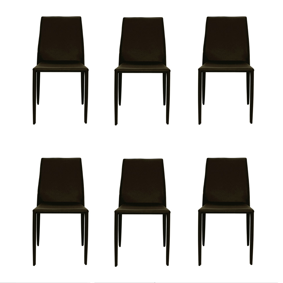 Conjunto de 6 Cadeiras Amanda Marrom