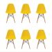 Conjunto de 6 Cadeiras Eiffel Amarela