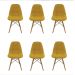 Conjunto de 6 Cadeiras Eiffel Estofada Amarela