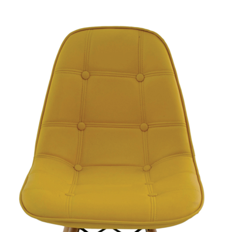 Conjunto de 6 Cadeiras Eiffel Estofada Amarela