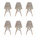 Conjunto de 6 Cadeiras Eiffel Nude
