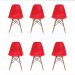 Conjunto de 6 Cadeiras Eiffel Vermelha