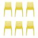 Conjunto de 6 Cadeiras Gruv Amarela