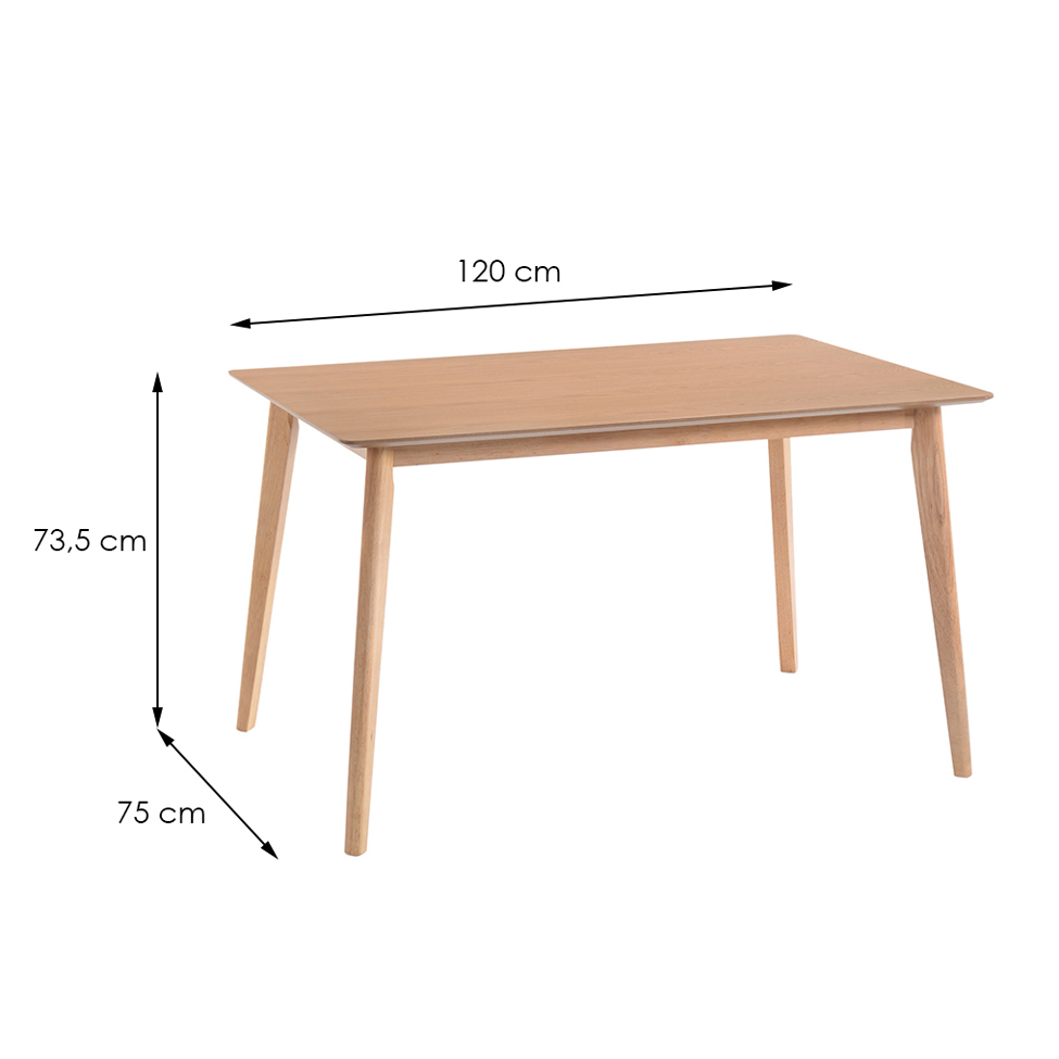 Mesa de Jantar Retângular Finlândia Natural