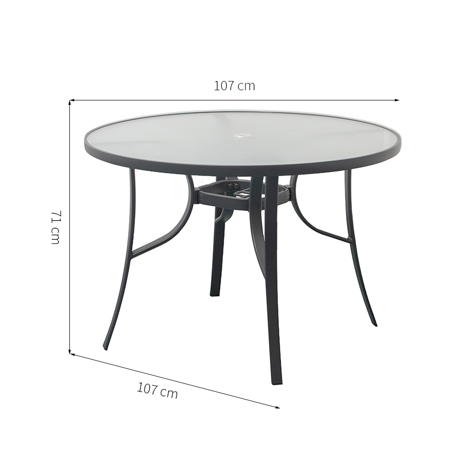 Mesa para Área Externa Redonda Macaé Grafite