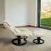 Poltrona de Massagem com Puff Louisiana Creme