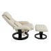 Poltrona de Massagem com Puff Louisiana Creme