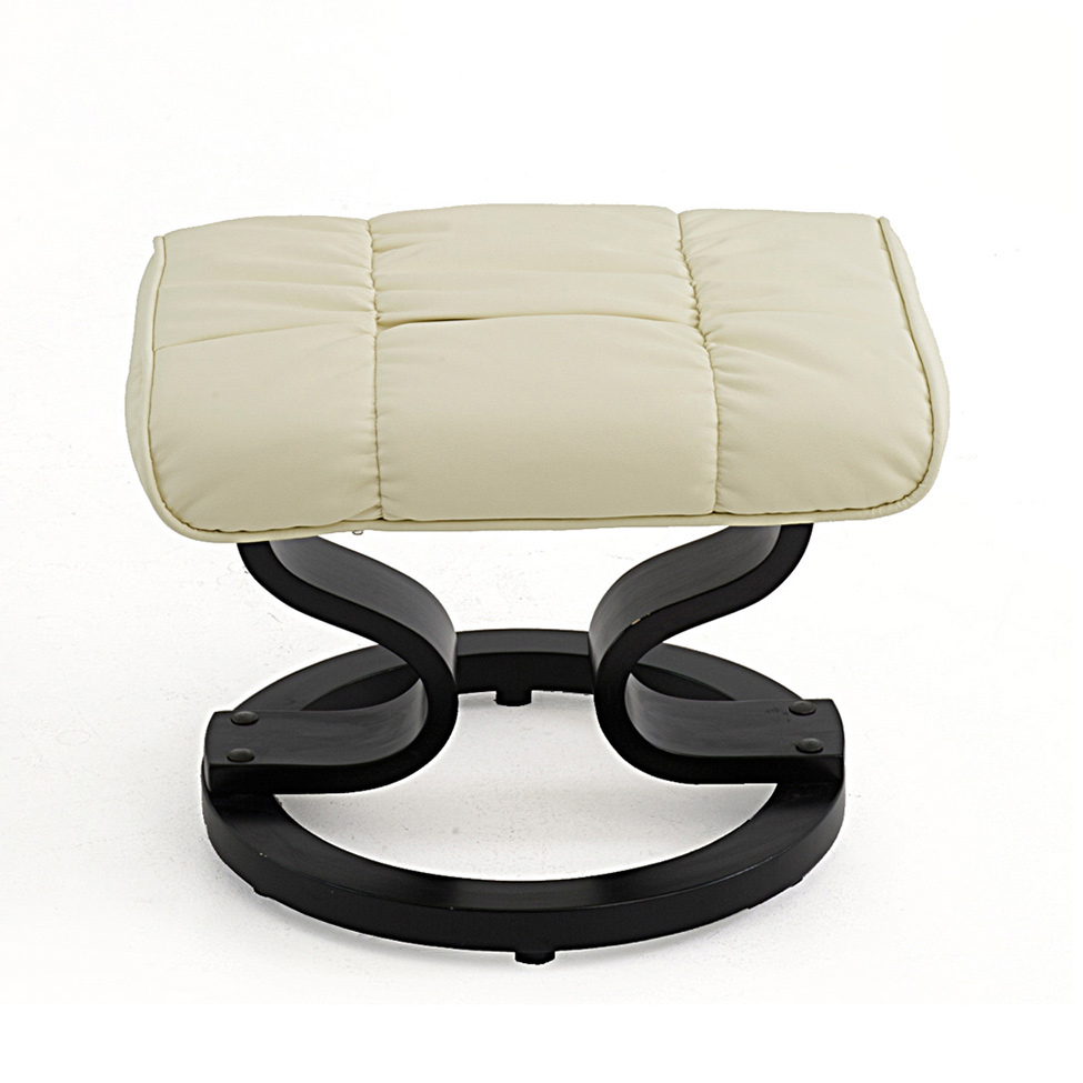 Poltrona de Massagem com Puff Louisiana Creme