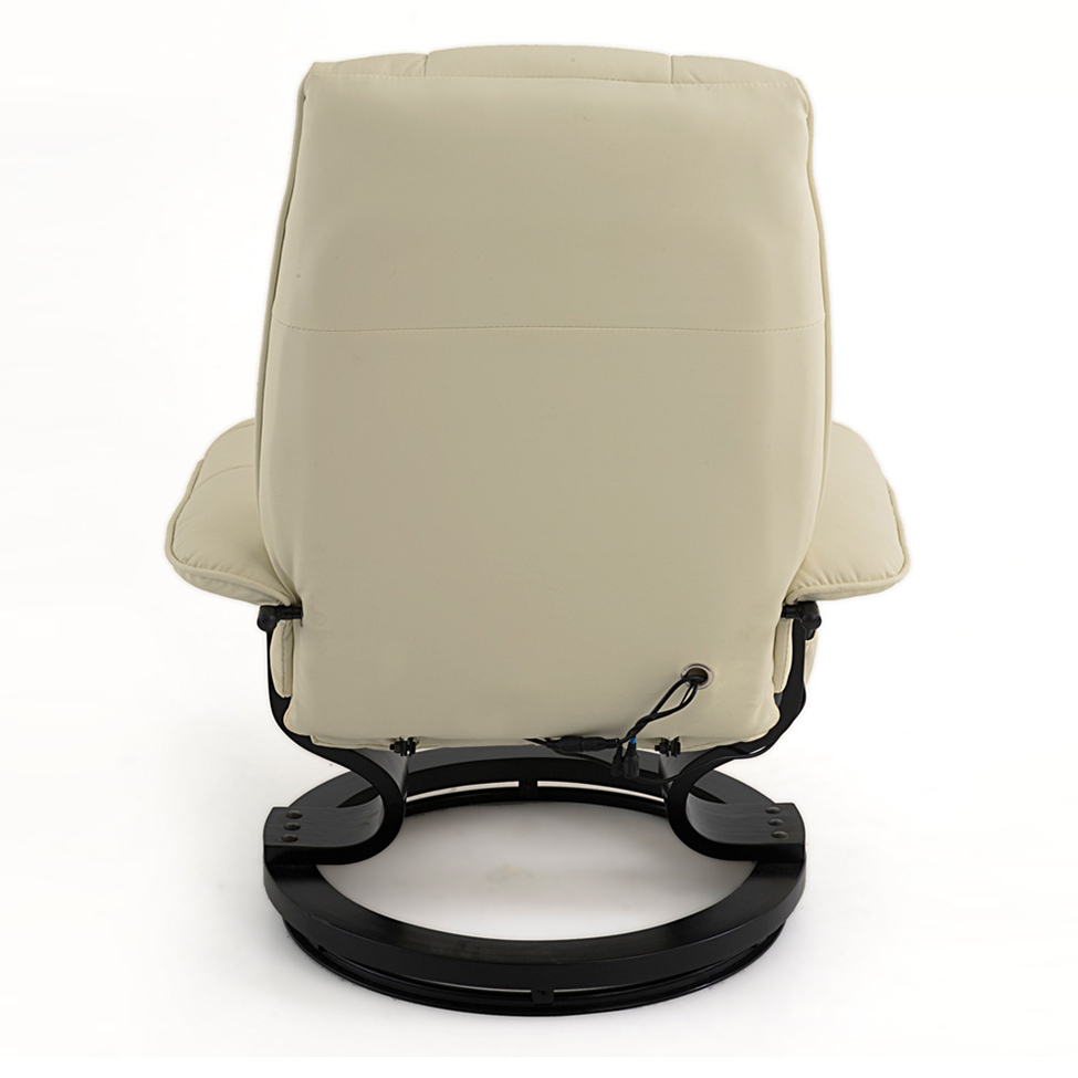 Poltrona de Massagem com Puff Louisiana Creme