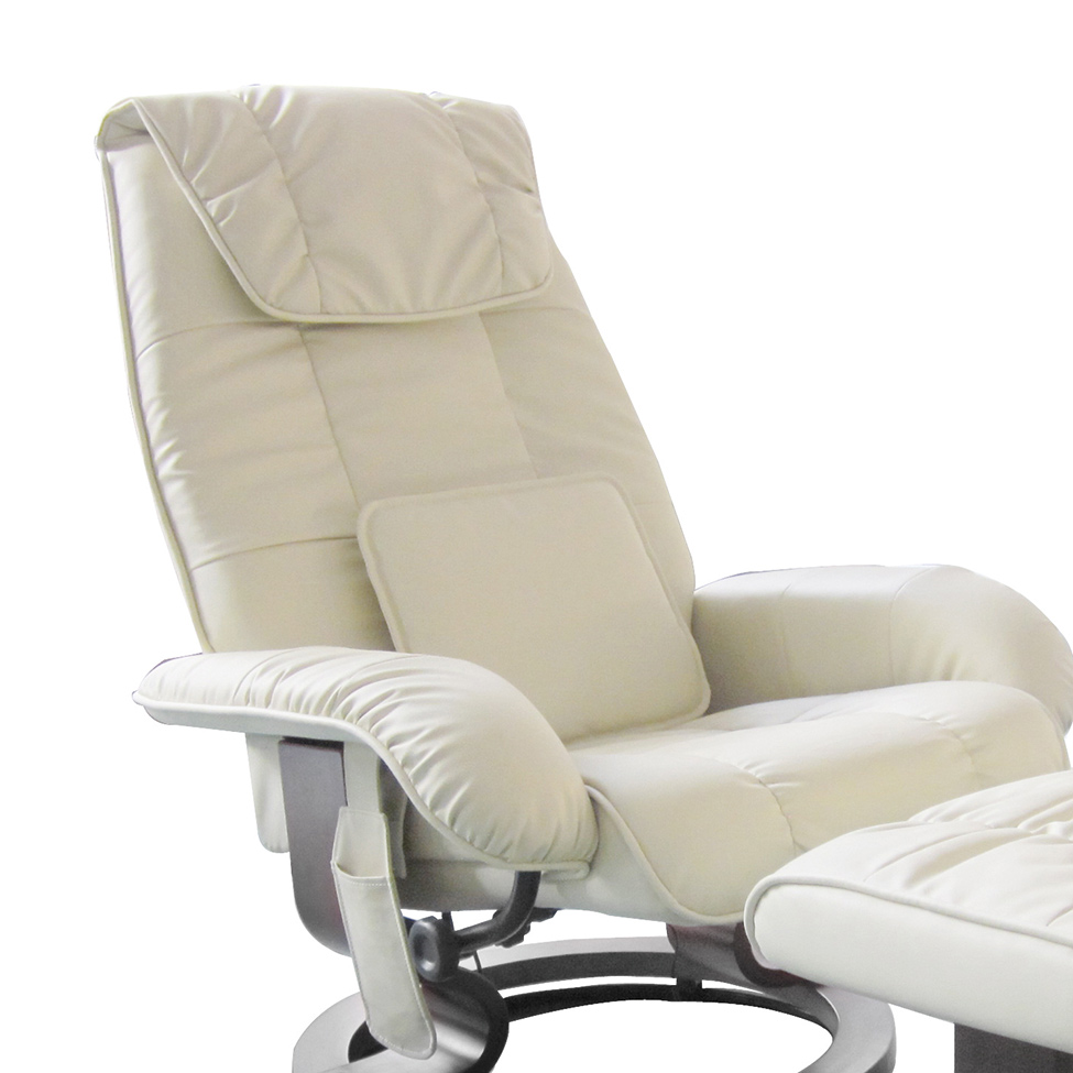 Poltrona de Massagem com Puff Louisiana Creme