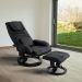 Poltrona de Massagem com Puff Louisiana Preto