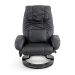 Poltrona de Massagem com Puff Louisiana Preto