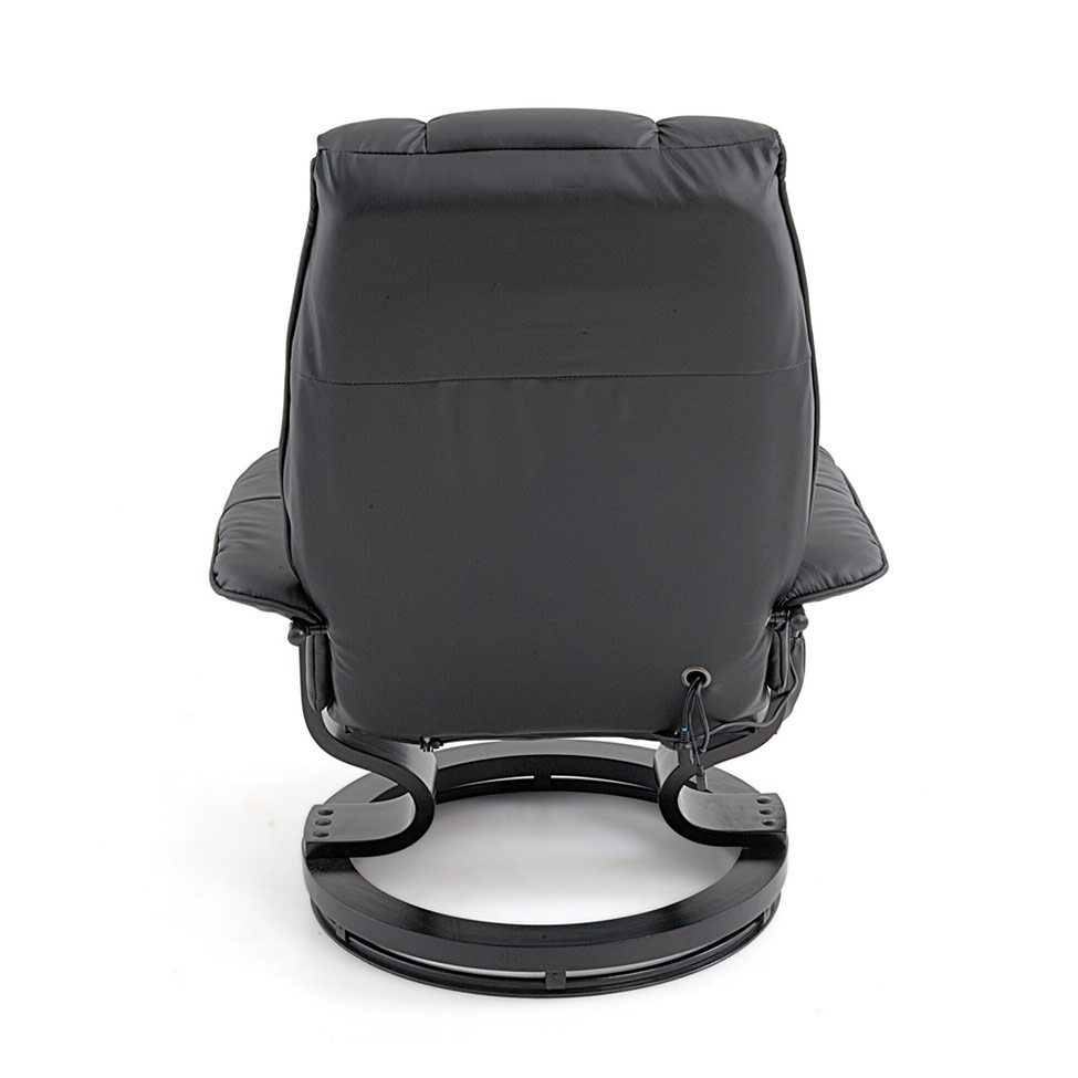 Poltrona de Massagem com Puff Louisiana Preto