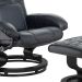 Poltrona de Massagem com Puff Louisiana Preto