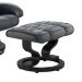 Poltrona de Massagem com Puff Louisiana Preto