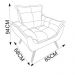 Conjunto 2 Poltronas Decorativa Opala Suede Azul Marinho Rocha Móveis