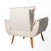 Conjunto 2 Poltronas Decorativa Opala Suede Bege Rocha Móveis