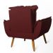 Conjunto 2 Poltronas Decorativa Opala Suede Bordô Rocha Móveis