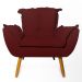 Conjunto 2 Poltronas Decorativa Opala Suede Bordô Rocha Móveis