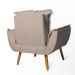 Conjunto 2 Poltronas Decorativa Opala Suede Cappuccino Rocha Móveis