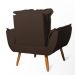Conjunto 2 Poltronas Decorativa Opala Suede Marrom Rocha Móveis